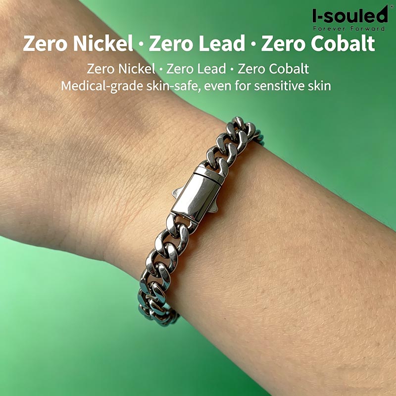 7mm Solid Titanium Bracelet Li - Ceramic Link Bracelet ulasan dan harga