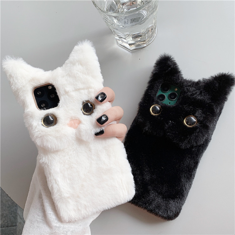 3D Cute Cartoon Cat Furry Plus - Apple Iphone 15 Pro Max ulasan dan harga