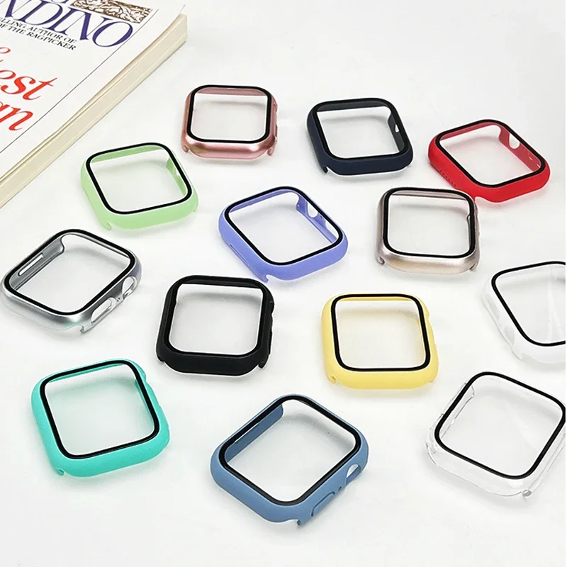 Tempered Glass+cover For Apple - Smartwatch Band Accessories ulasan dan harga