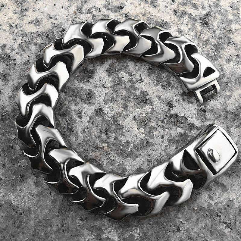 Punk Rock Viking Cuban Curb Br - Ceramic Link Bracelet ulasan dan harga