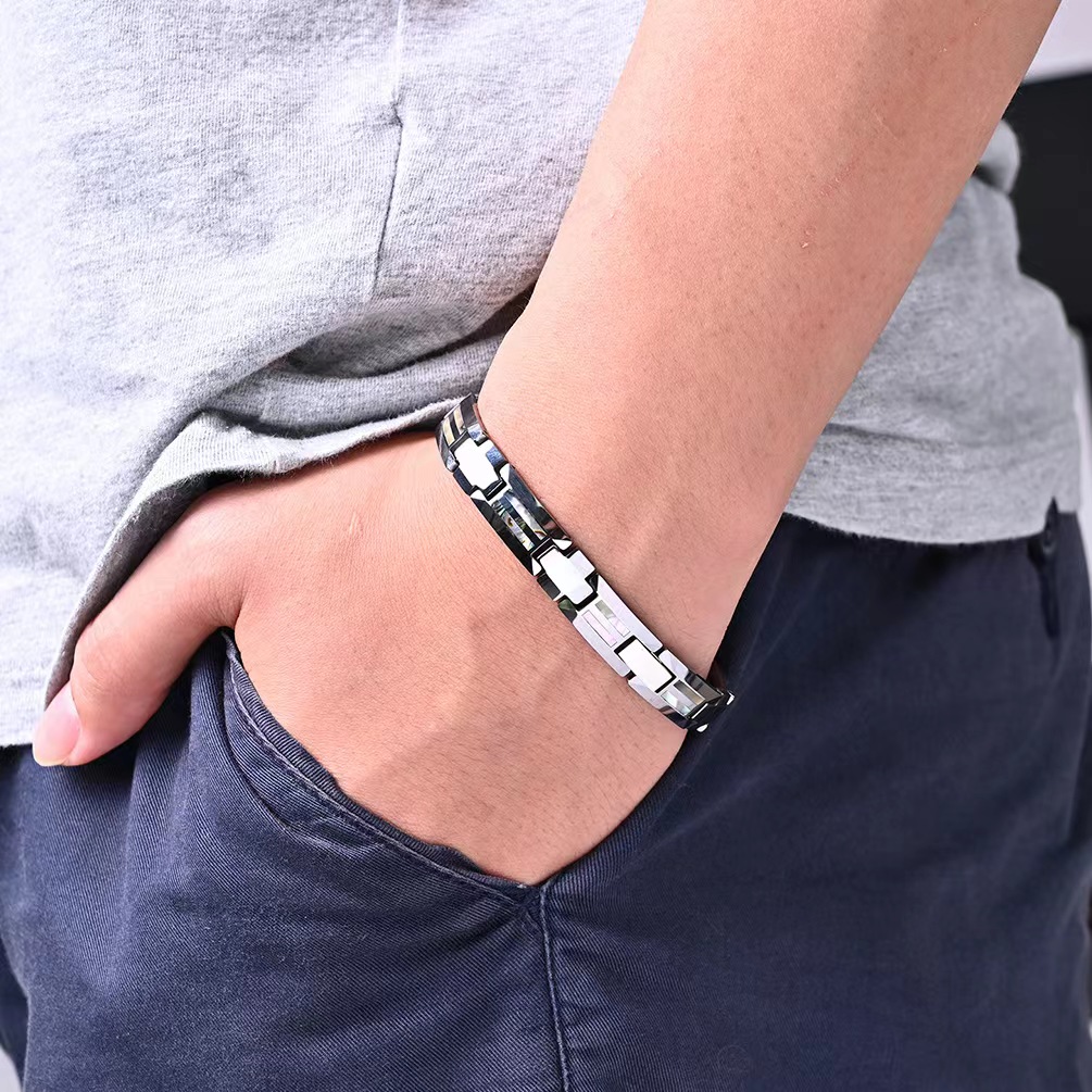 10mm Havey Punk Black Ceramic  - Ceramic Link Bracelet ulasan dan harga