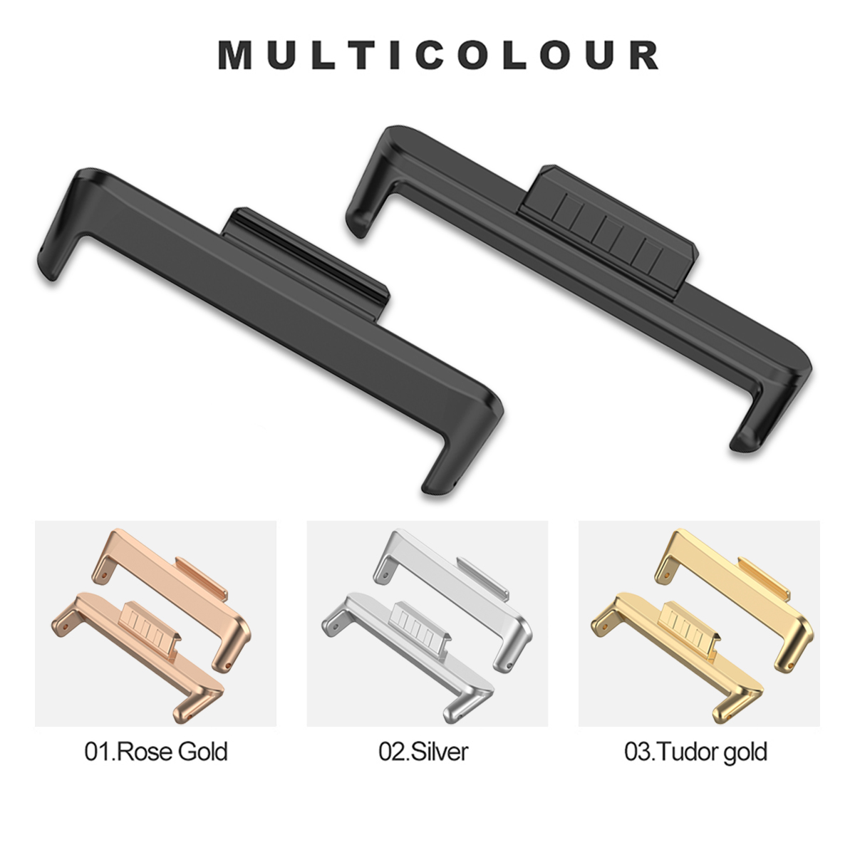1Pair 12/14/18/20/22mm Metal C - Watch Band Connector ulasan dan harga
