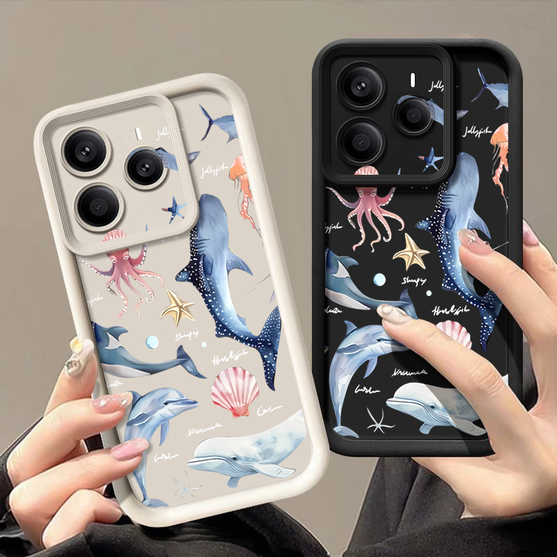 Cute Dolphin Patterned Soft Ca - Xiaomi Redmi Note 14 ulasan dan harga