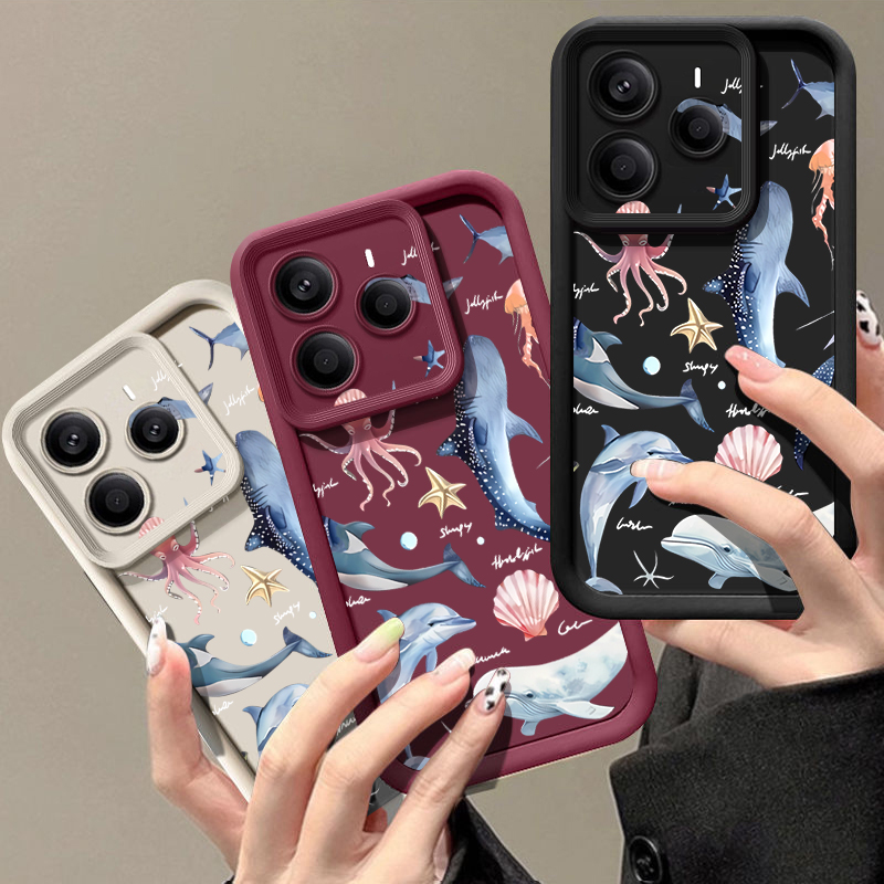 Cute Dolphin Patterned Soft Ca - Xiaomi Redmi Note 14 ulasan dan harga