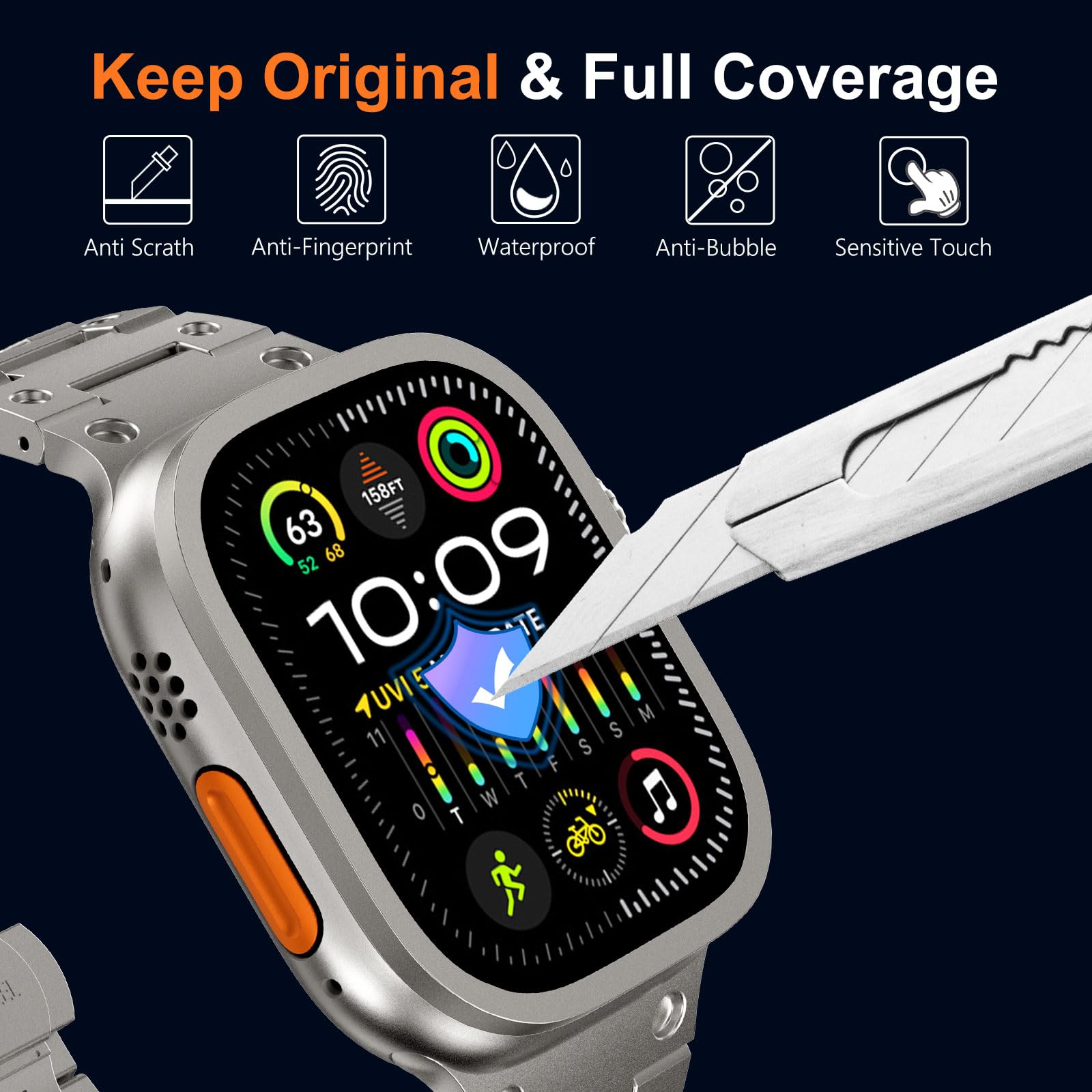Tempered Glass for Apple Watch - Smartwatch Case ulasan dan harga