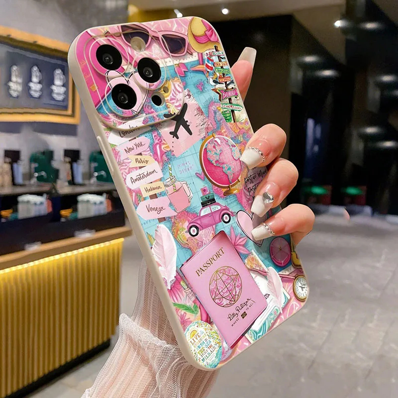 Travel Plane Printed Matte Ant - Apple Iphone 15 Pro Max ulasan dan harga