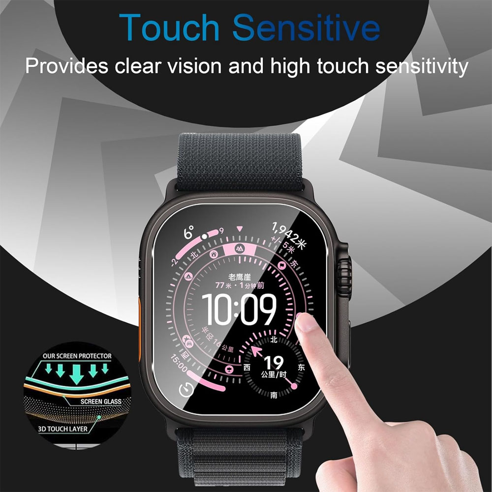 Tempered Glass For Apple Watch - Smartwatch Case ulasan dan harga