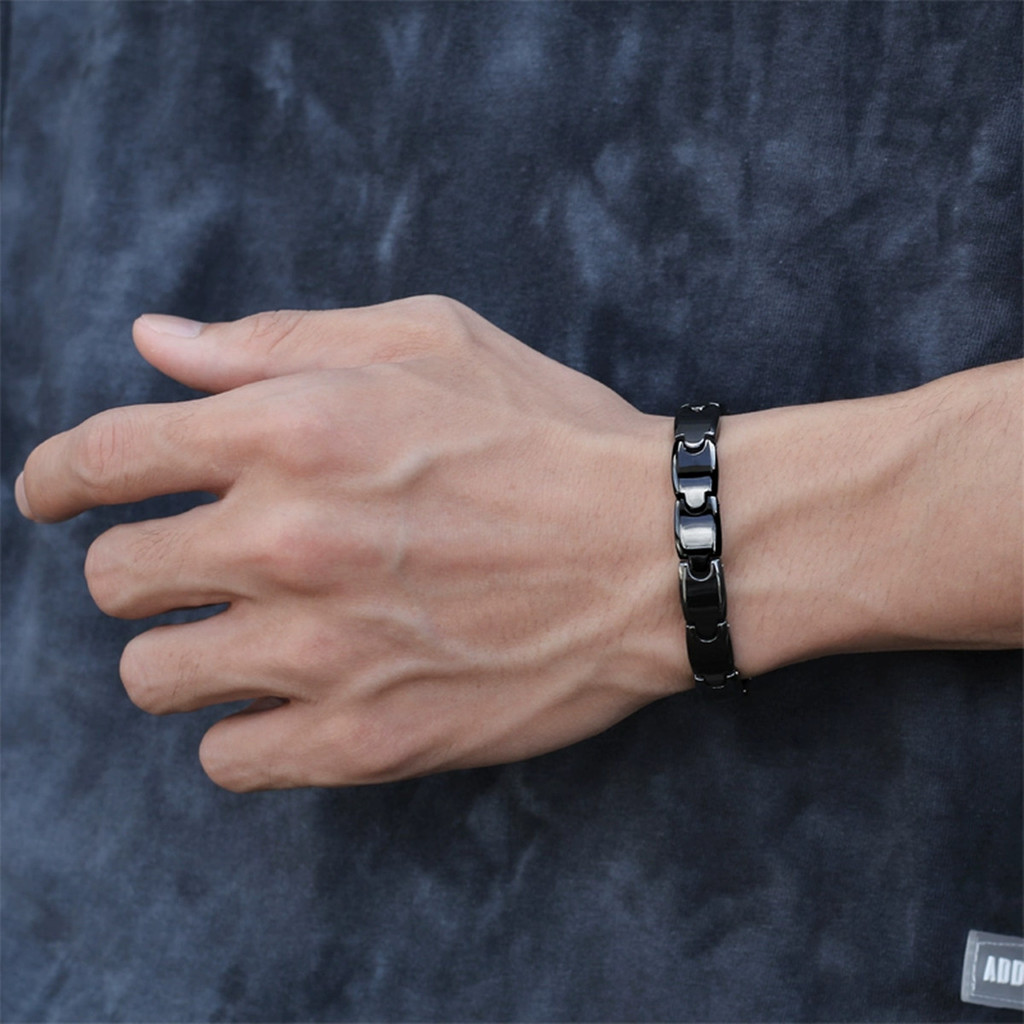 Aradoo Premium Ceramic Hematit - Ceramic Link Bracelet ulasan dan harga