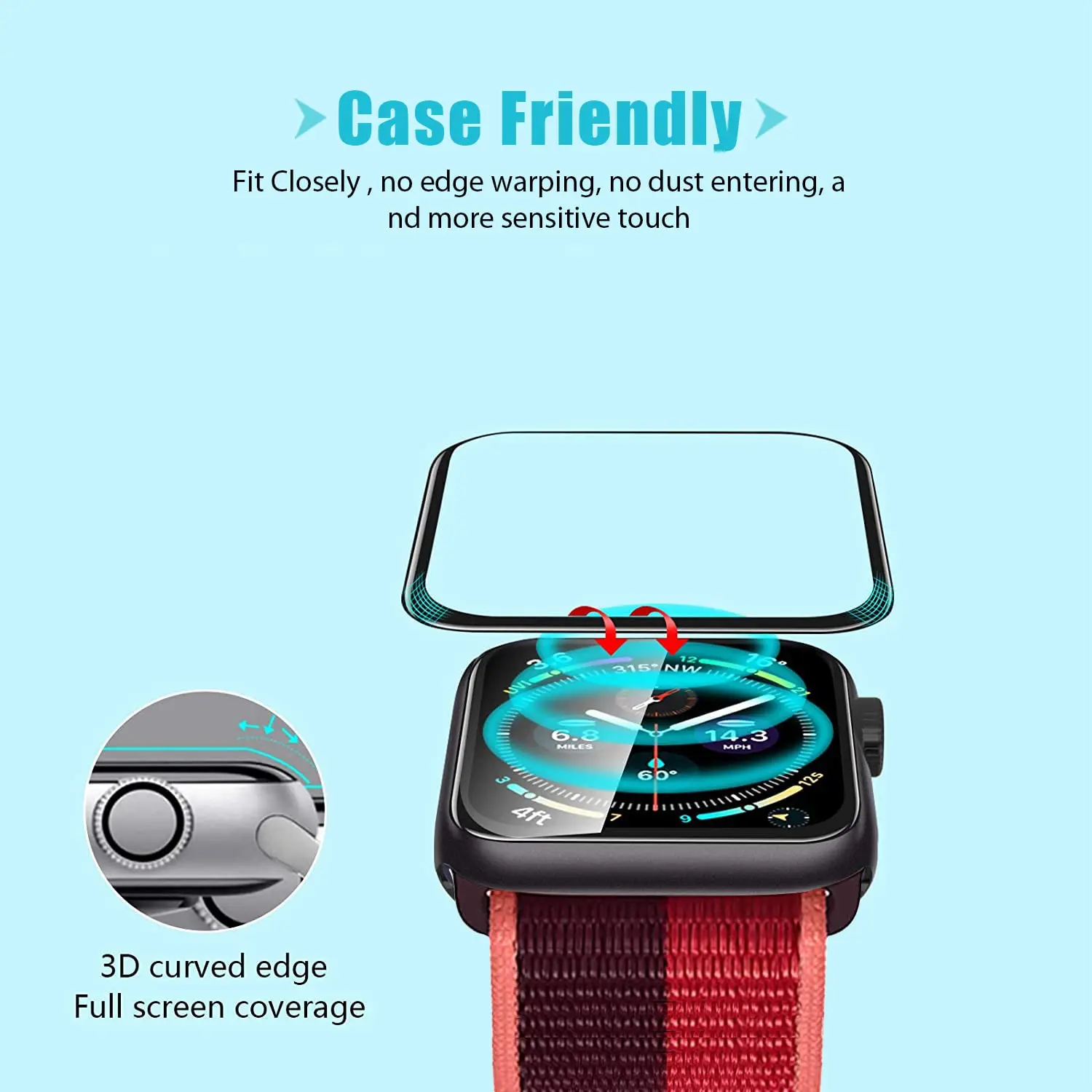 Screen Protector 3D Tempered F - Smartwatch Case ulasan dan harga