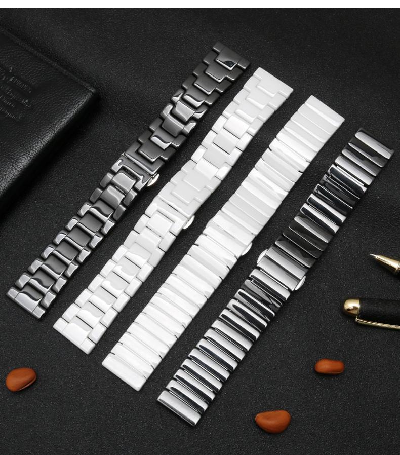 22mm ceramic watch Strap For A - Ceramic Link Bracelet ulasan dan harga