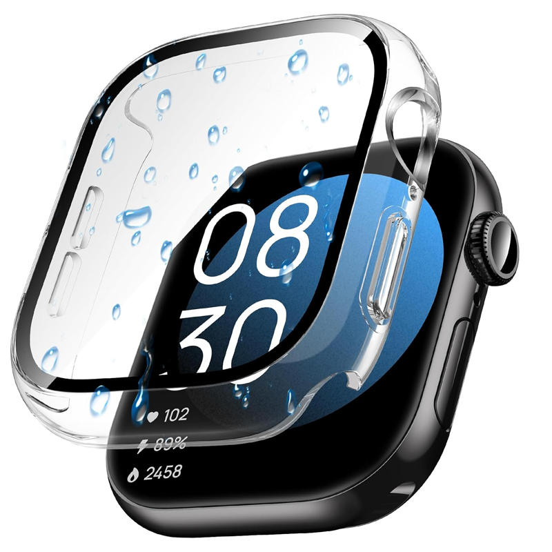 Glass+Case For Apple Watch 44m - Smartwatch Band Accessories ulasan dan harga