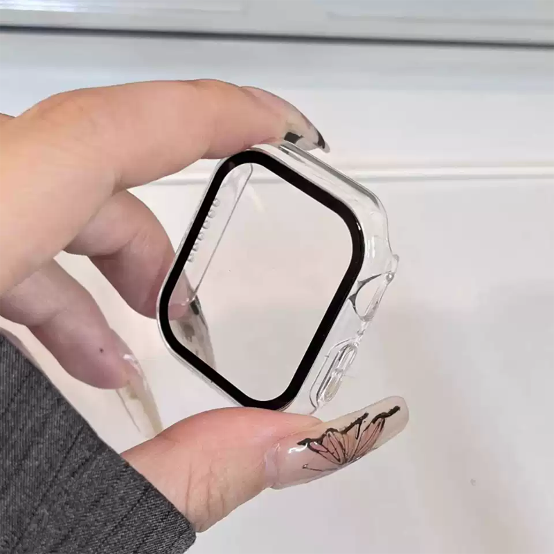 Glass+Case For Apple Watch 44m - Smartwatch Band Accessories ulasan dan harga