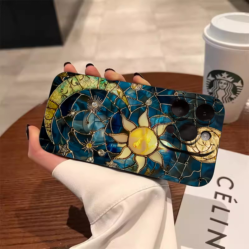 Aesthetic Sun Moon Print Phone - Samsung Galaxy A55 ulasan dan harga