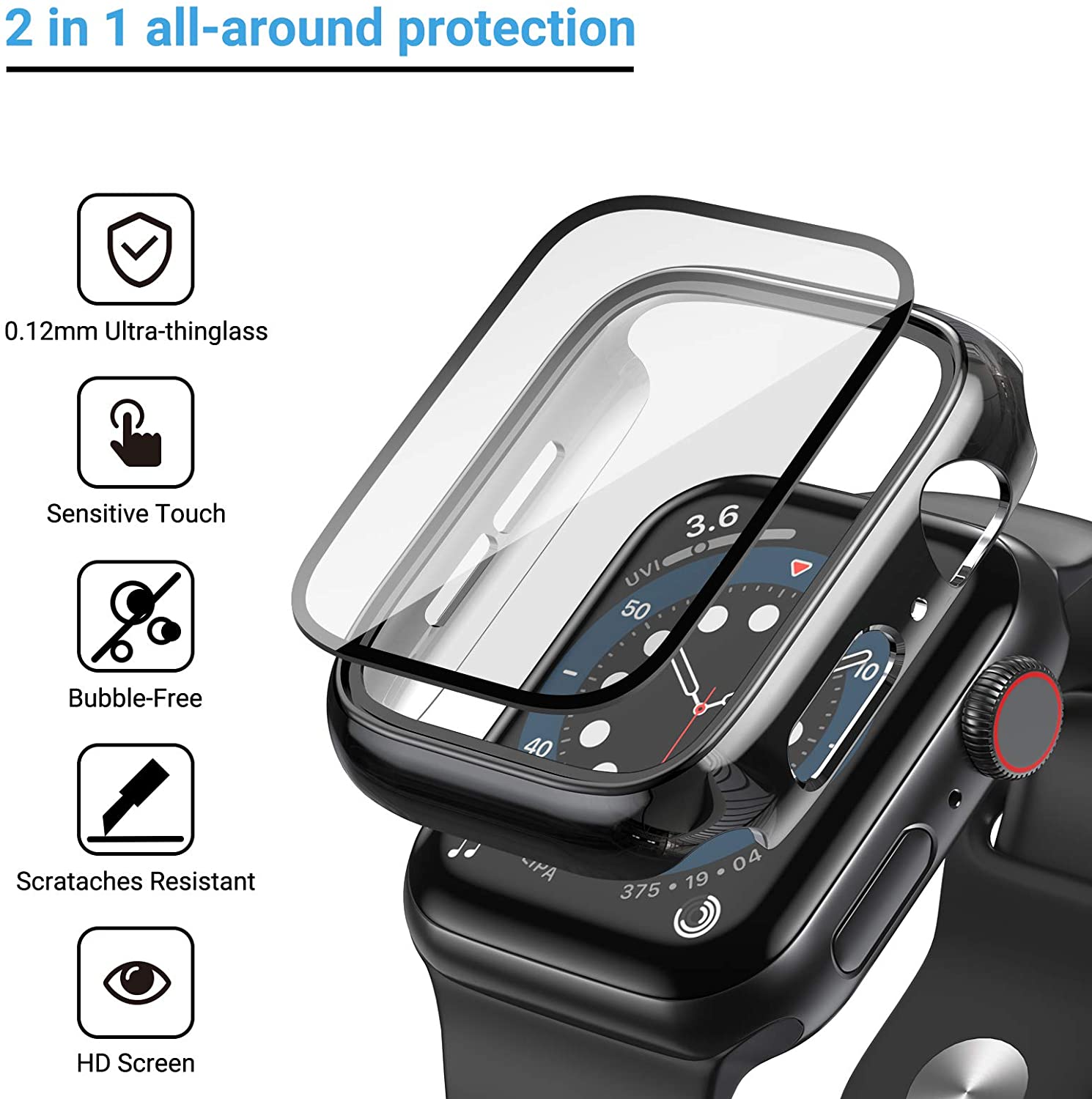 Glass+cover For Apple Watch Ca - Smartwatch Band Accessories ulasan dan harga