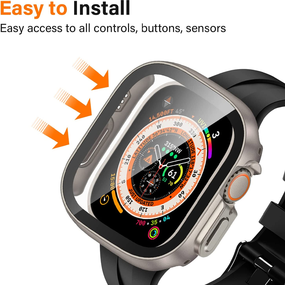 Glass+case For Apple Watch Ult - Smartwatch Band Accessories ulasan dan harga