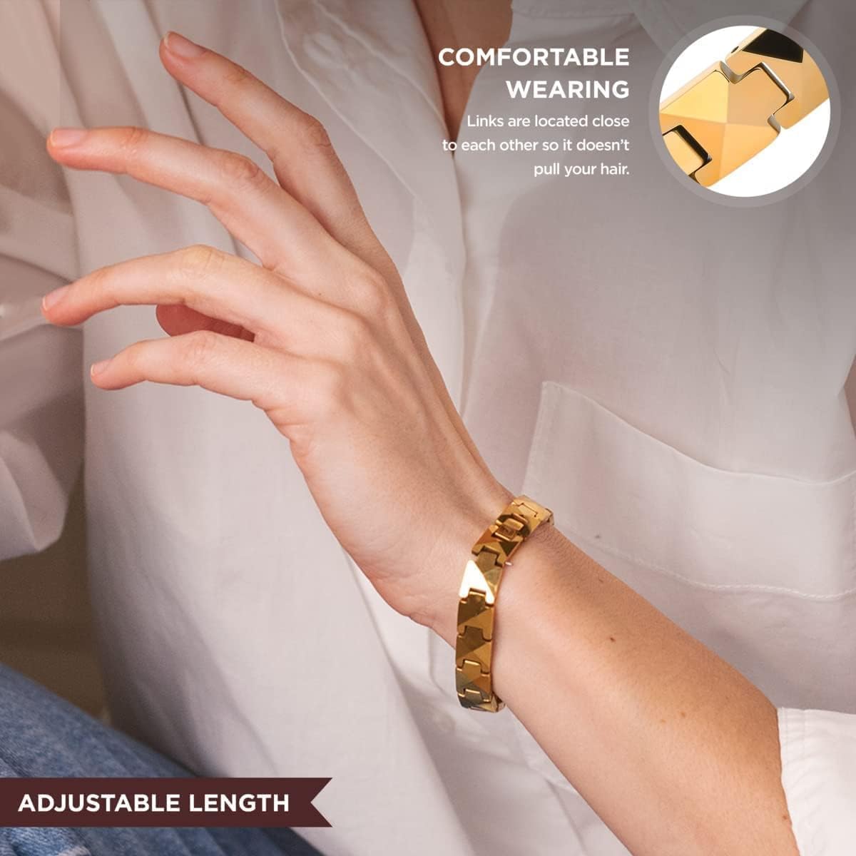 ARADOO Premium Ceramic Bracele - Ceramic Link Bracelet ulasan dan harga