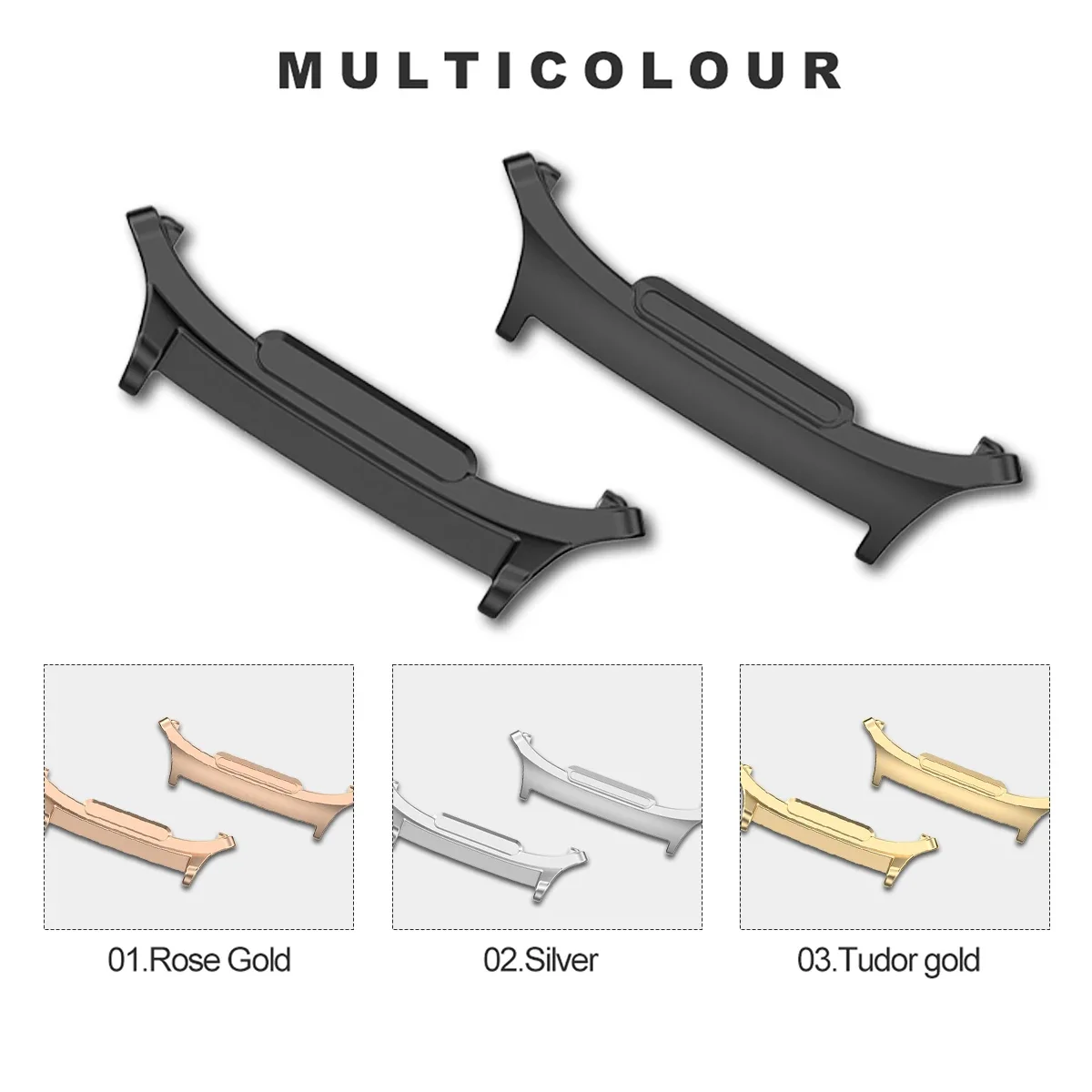 2pcs Metal Adapter Watch Band  - Watch Band Connector ulasan dan harga