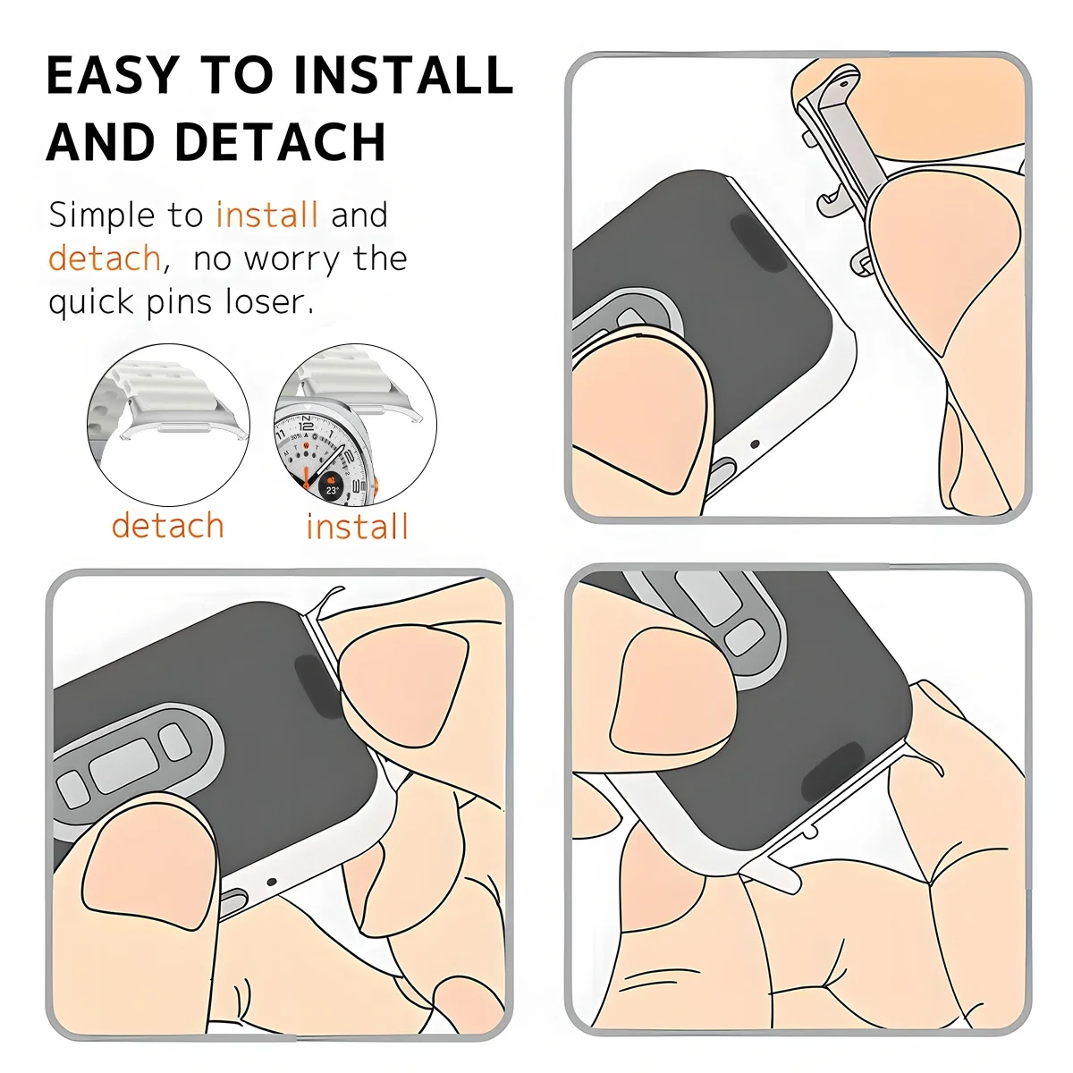 2pcs Metal Adapter Watch Band  - Watch Band Connector ulasan dan harga