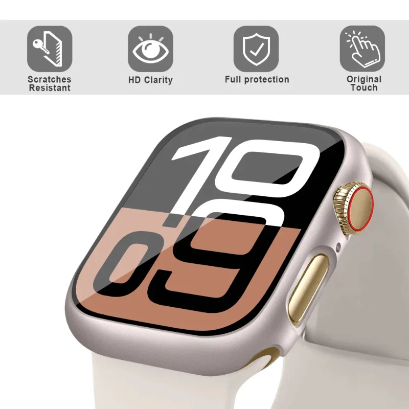 Glass + Case for Apple Watch 4 - Smartwatch Band Accessories ulasan dan harga