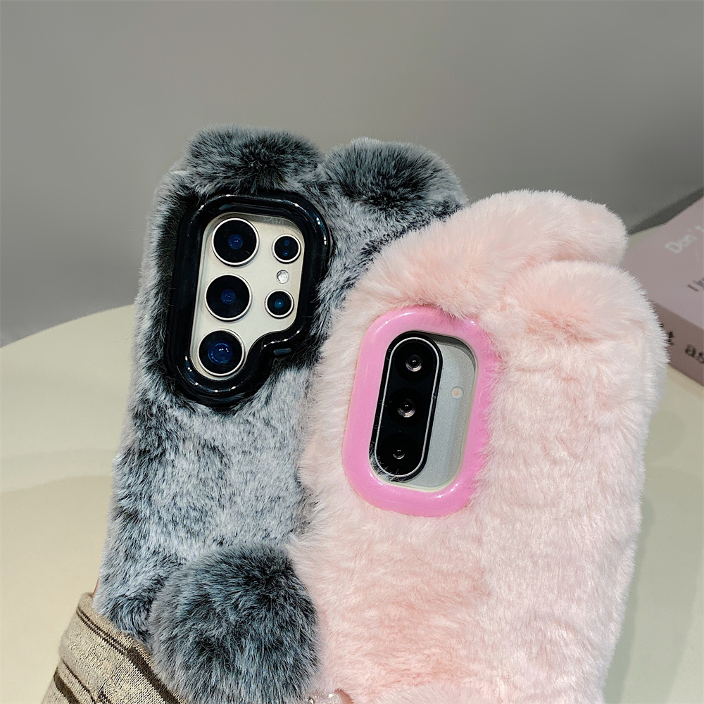 Cute Rabbit Ears Fluffy Stand  - Samsung Galaxy S24 ulasan dan harga