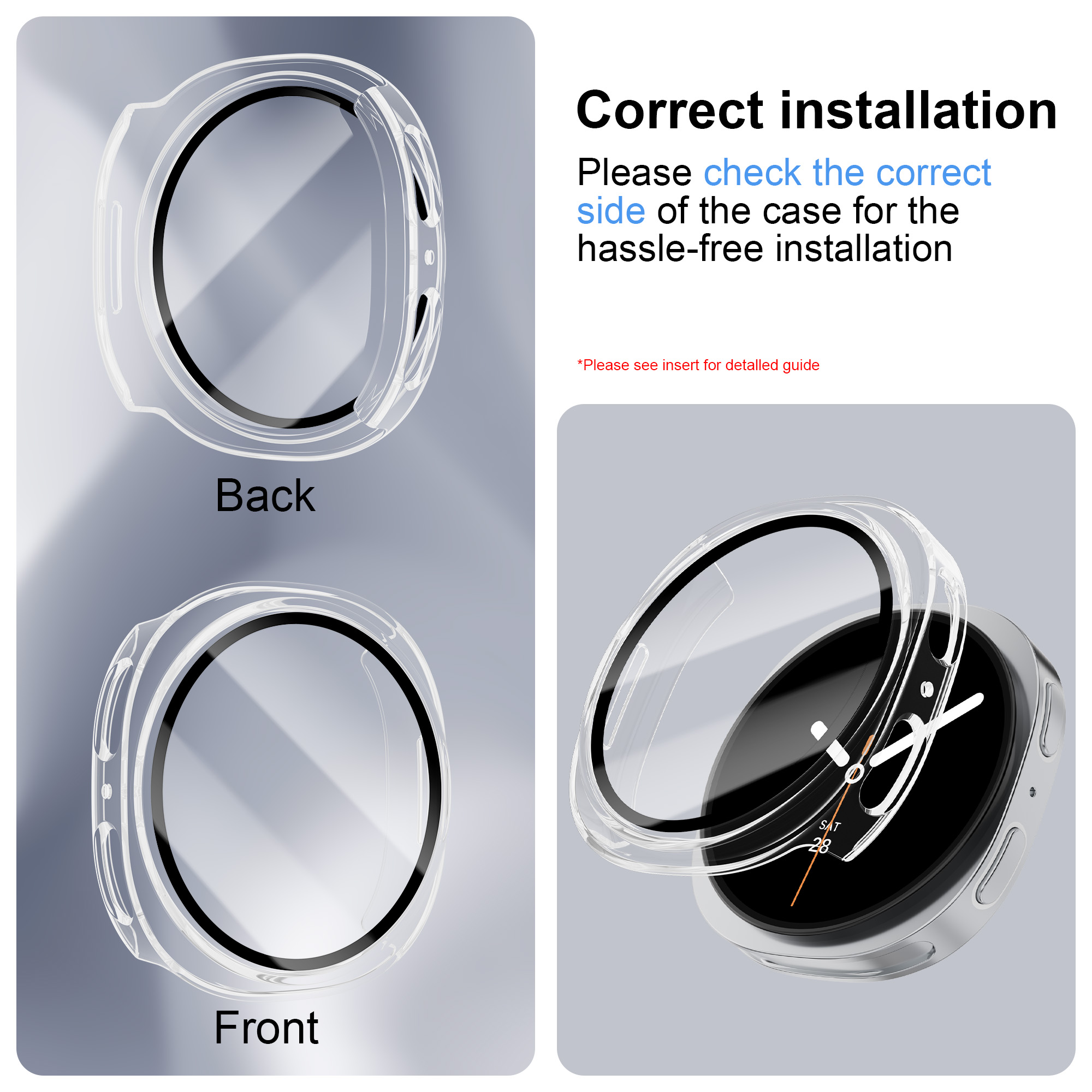 Tempered Glass+PC Case For Sam - Smartwatch Band Accessories ulasan dan harga