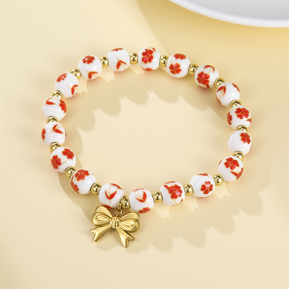 Colorful Ceramic Bead Bracelet - Ceramic Link Bracelet ulasan dan harga