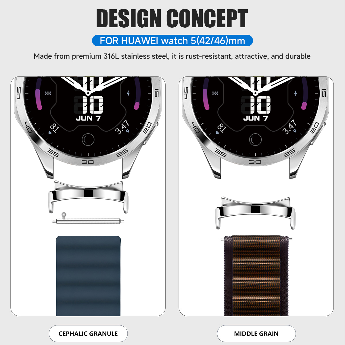 2pcs Adapter for Huawei Watch  - Smartwatch Band Accessories ulasan dan harga