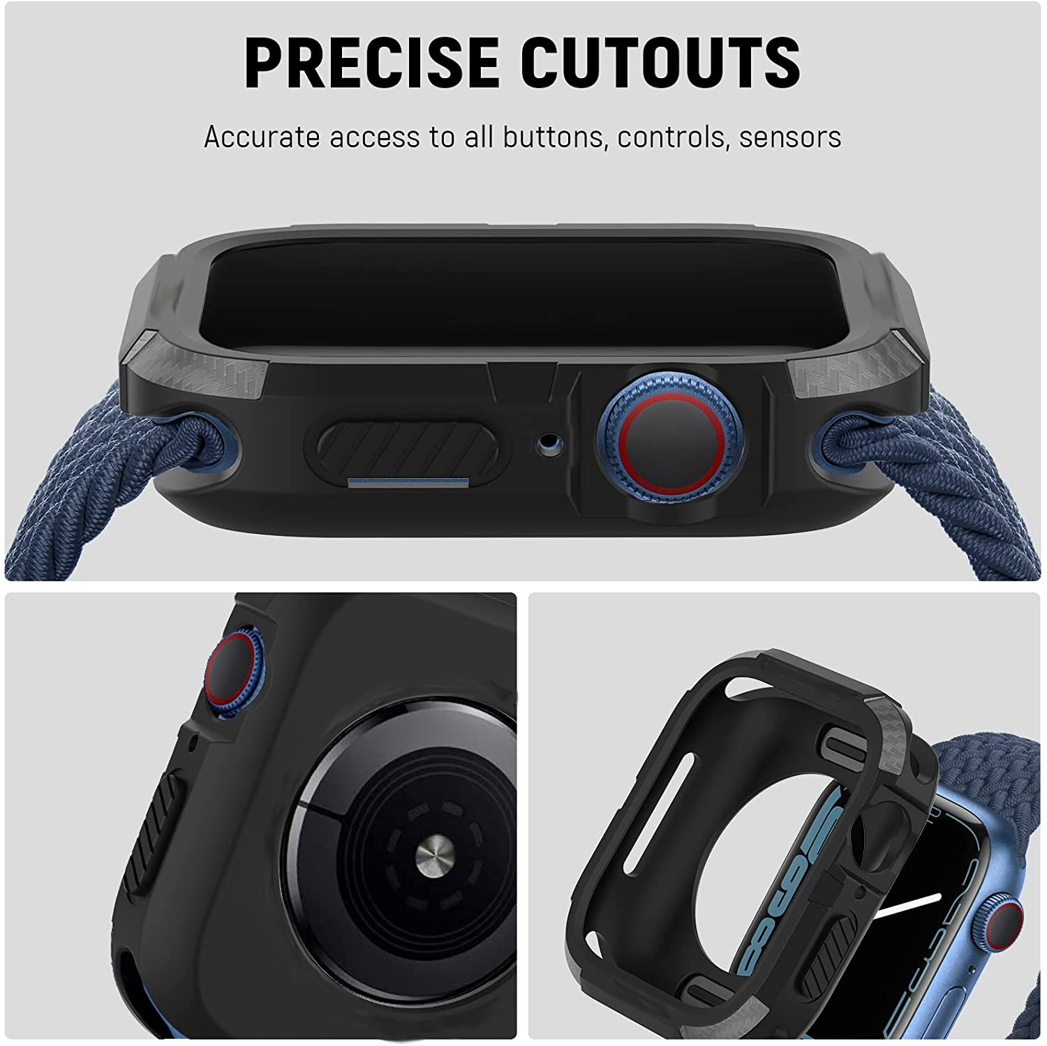 Rugged Cover for Apple Watch C - Smartwatch Band Accessories ulasan dan harga